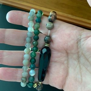 Bundle of 3 precious stones bracelets